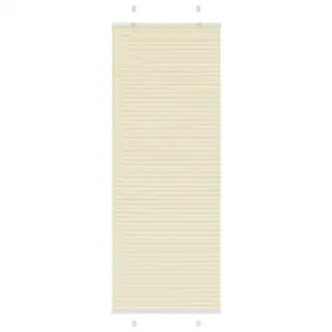 Plisseeritud ruloo, kreemjasvalge, 80 x 200 cm, 100% polüester