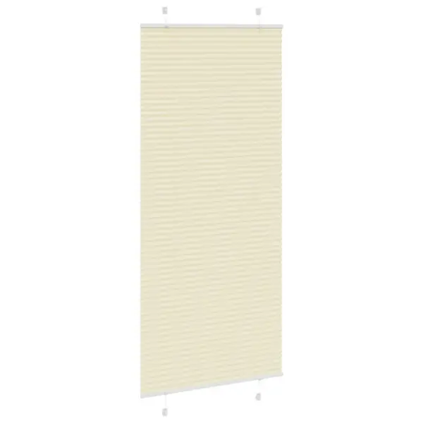 Kreemjasvalge plisseeritud ruloo, 85 x 200 cm, kruvi- või klambrikinnitusega – 3