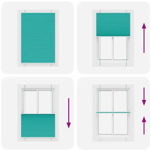 Plisseeritud aknaruloo privaatsuseks, bensiiniroheline, 90 x 150 cm, 100% polüester – 5