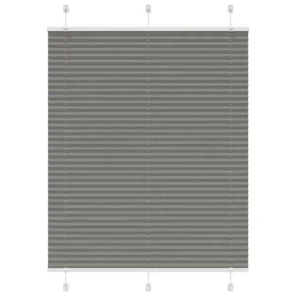 Plisseeritud ruloo privaatsuse ja päikesekaitseks, antratsiithall, 110 x 100 cm, 100% polüester – 2