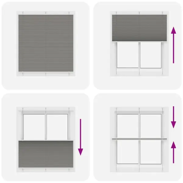 Plisseeritud ruloo antratsiithall, 120 x 150 cm, puurimiseta paigaldusvõimalusega – 7