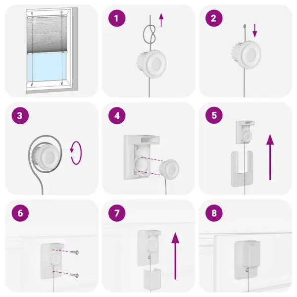 Plisseeritud ruloo privaatsuseks, antratsiithall, 85 x 150 cm, 100% polüester – 6