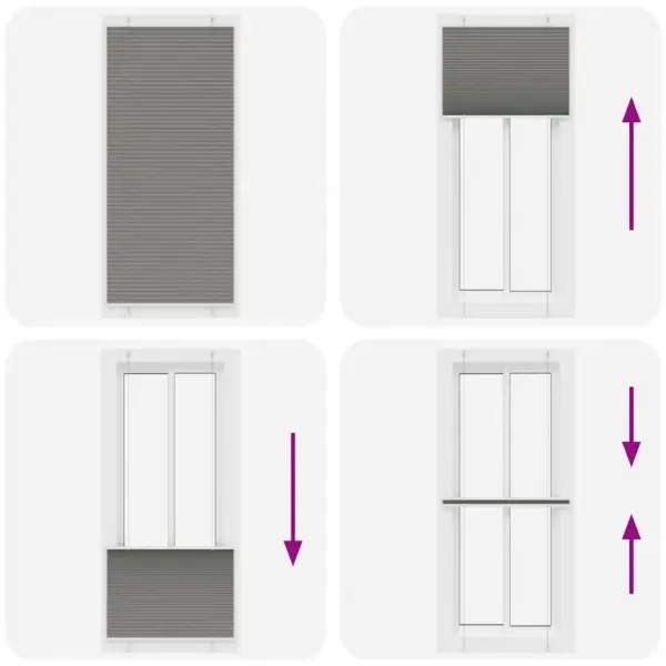 Plisseeritud ruloo privaatsuse ja päikesekaitsega, antratsiithall, 85 x 200 cm – 7