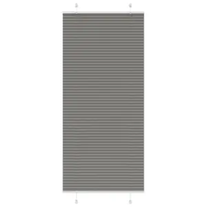 Plisseeritud ruloo privaatsuse ja päikesekaitseks, antratsiithall, 90 x 200 cm, kanga laius 89,4 cm