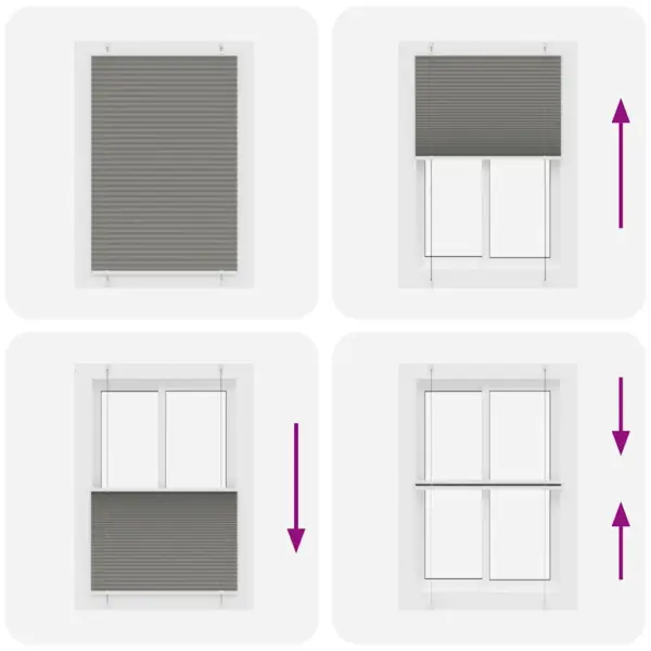 Plisseeritud ruloo privaatsuseks, antratsiithall, 95 x 100 cm – 7