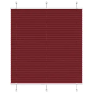Plisseeritud ruloo privaatsuseks ja päikesekaitseks, bordoopunane, 120 x 150 cm