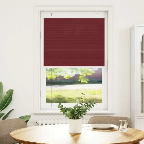 Plisseeritud ruloo privaatsuseks, bordoopunane, 70 x 150 cm, 100% polüester, kahe paigaldusviisiga – 2