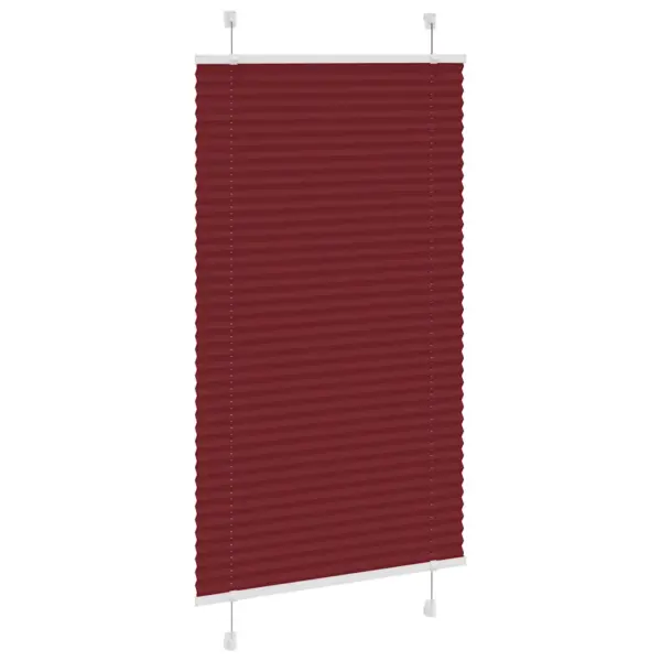 Plisseeritud ruloo privaatsuseks, bordoopunane, 70 x 150 cm, 100% polüester, kahe paigaldusviisiga – 3
