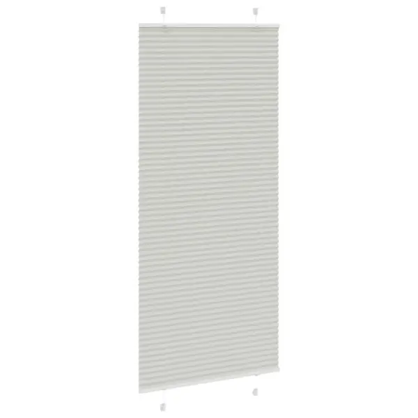 Plisseeritud ruloo privaatsuse ja päikesekaitsega, helehall, 85 x 200 cm, 100% polüester – 3