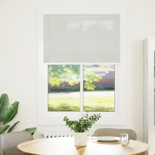 Plisseeritud ruloo privaatsuseks, helehall, 95 x 150 cm, kanga laius 94,4 cm - 2