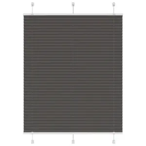 Plisseeritud ruloo must, 110 x 100 cm, kahe paigaldusviisiga