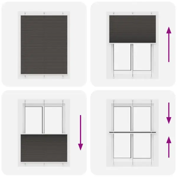 Plisseeritud ruloo must, 110 x 100 cm, kahe paigaldusviisiga – 7