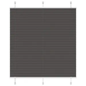 Plisseeritud ruloo privaatsuse ja päikesekaitseks, must, 115 x 100 cm, kanga laius 114,4 cm