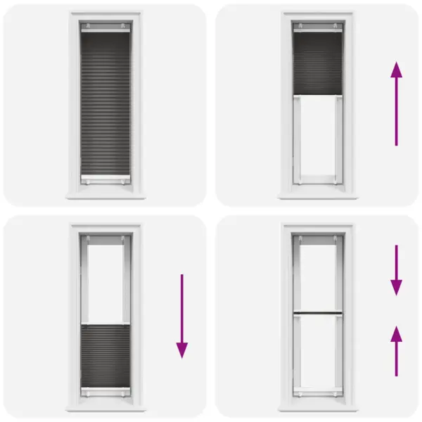 Plisseeritud ruloo aknale, must, 50 x 100 cm, 100% polüester – 7