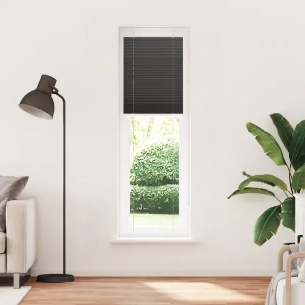 Plisseeritud ruloo privaatsuseks, must, 60 x 200 cm, 100% polüester, kahe paigaldusviisiga – 2