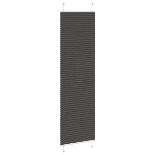 Plisseeritud ruloo privaatsuseks, must, 60 x 200 cm, 100% polüester, kahe paigaldusviisiga – 4