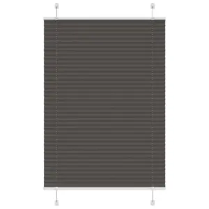 Must plisseeritud ruloo aknale, 85 x 150 cm, 100% polüester, kruvi- või klambrikinnitusega