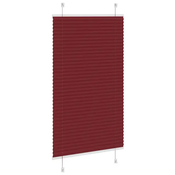 Plisseeritud ruloo privaatsuseks, bordoopunane, 75 x 150 cm, 100% polüester - 4