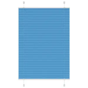 Plisseeritud ruloo sinine 100 x 150 cm, 100% polüester, kinnitus kruvidega või klambritega
