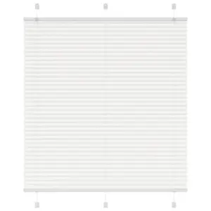 Plisseeritud ruloo valge 120 x 100 cm kahe paigaldusviisiga