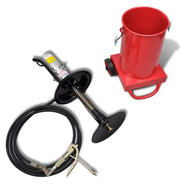 Pneumaatiline õlipump ratastel, 12 L mahuti, punane – 3