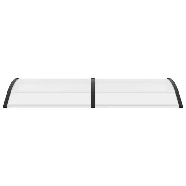 Ukse varikatus polükarbonaadist paneelidega, 240 x 100 cm, must – 4