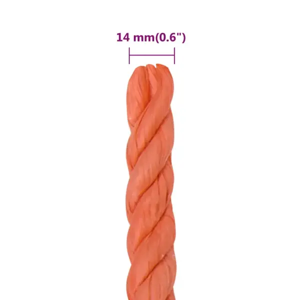 Polüpropüleenist oranž töököis, 14 mm, 50 m – 6