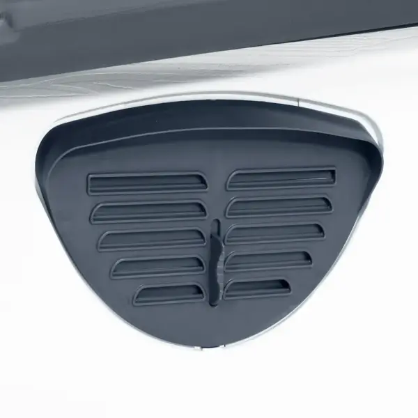 Õuekoerakuut kõrgendatud põrandaga, polüpropüleen, hall/valge/must, 90,5 x 68 x 66 cm – 6