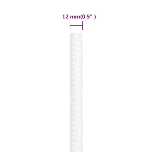 Polüpropüleenist paadiköis, täisvalge, 12 mm, 50 m – 6