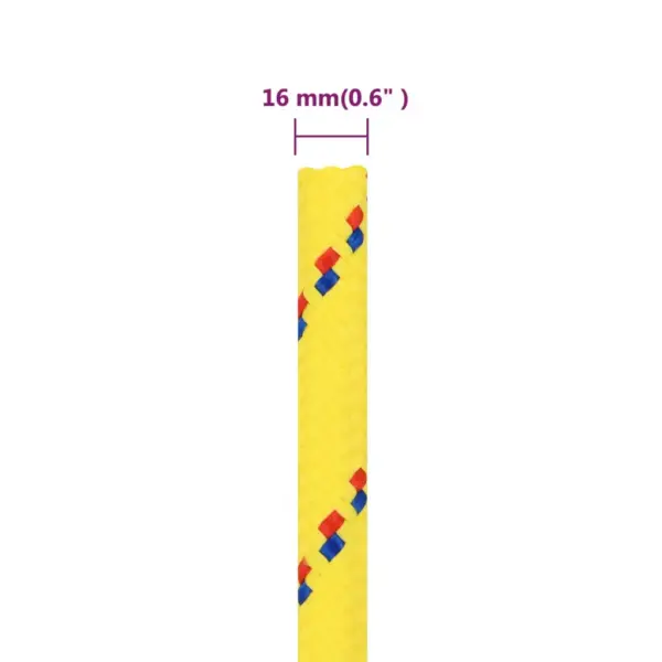 Polüpropüleenist paadiköis, kollane, 16 mm, 100 m rull - 6