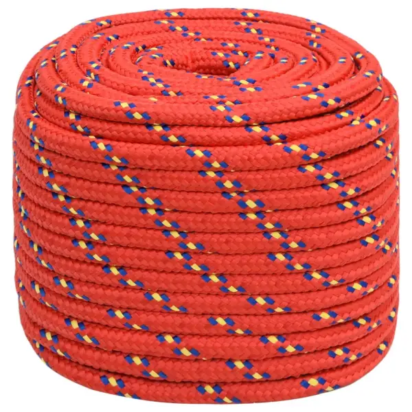 Punutud polüpropüleenist paadiköis, punane, 18 mm, 100 m, tõmbetugevus 1995 kg - 2