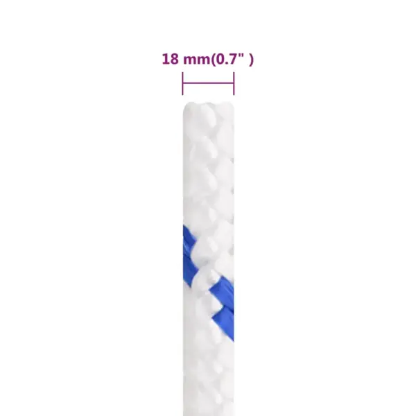 Polüpropüleenist paadiköis, valge, 18 mm, 25 m – 6