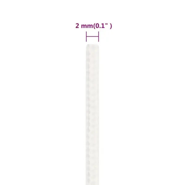 Punutud polüpropüleenist paadiköis, täisvalge, 2 mm, 250 m – 6