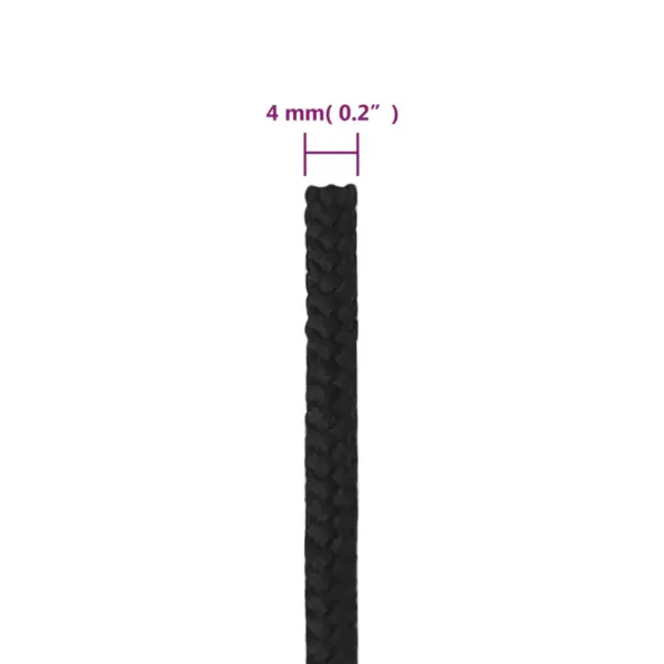 Polüpropüleenist paadiköis, must, 4 mm, 500 m – 6