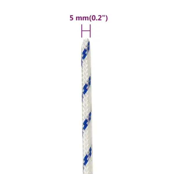 Polüpropüleenist paadiköis, valge, 5 mm, 25 m – 6