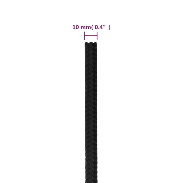 Polüpropüleenist paadiköis, must, 10 mm, 100 m rull - 6