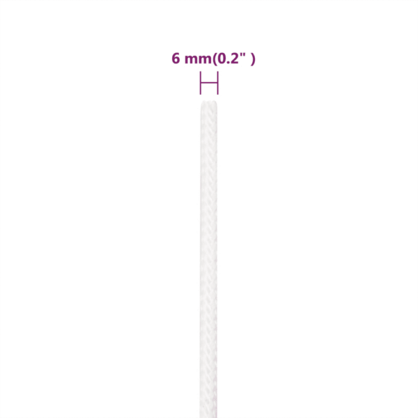 Polüpropüleenist paadiköis, täisvalge, 6 mm, 100 m – 6
