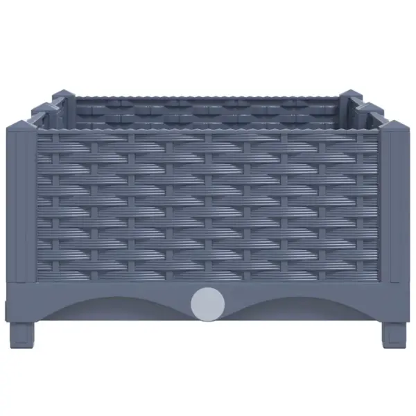 Polüpropüleenist taimekast aeda ja rõdule, sinakas hall, 80 x 40 x 23 cm – 4