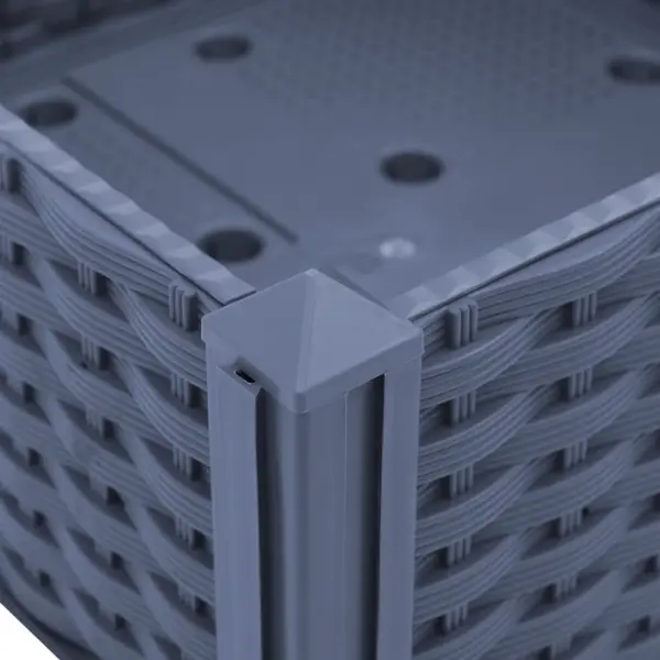 Polüpropüleenist taimekast aeda ja rõdule, sinakas hall, 80 x 40 x 23 cm – 6