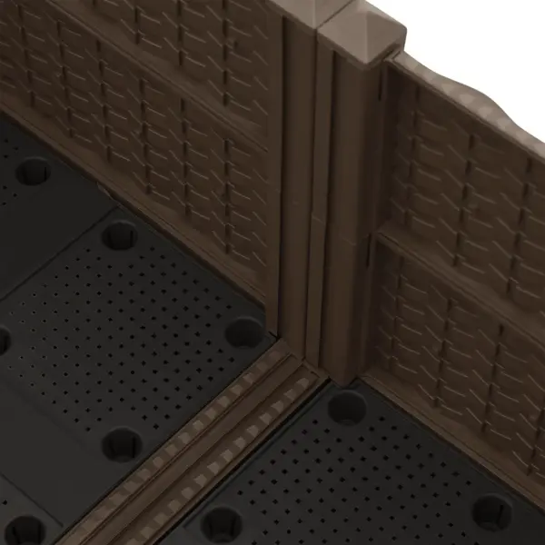 Pruun polüpropüleenist taimekast 80 x 80 x 38 cm – 4