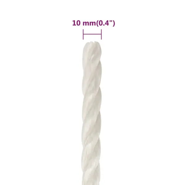Valge polüpropüleenist töököis, 10 mm, 500 m rull – 6