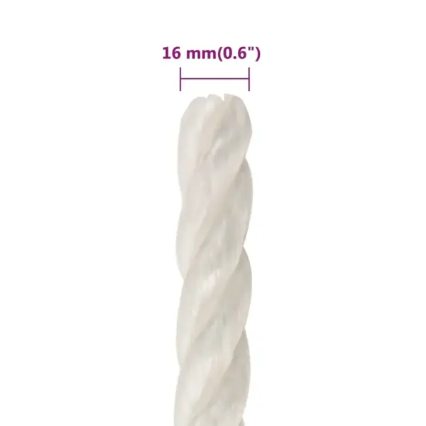 Polüpropüleenist töököis, valge, 16 mm, 50 m - 6