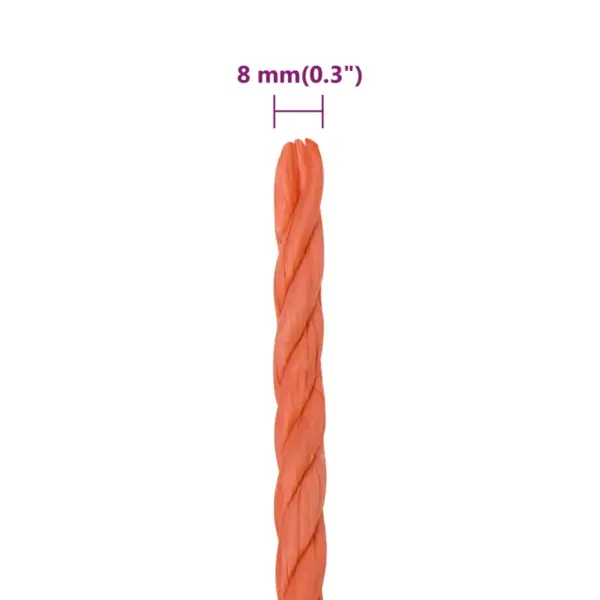 Polüpropüleenist töököis, oranž, 8 mm, 50 m – 6