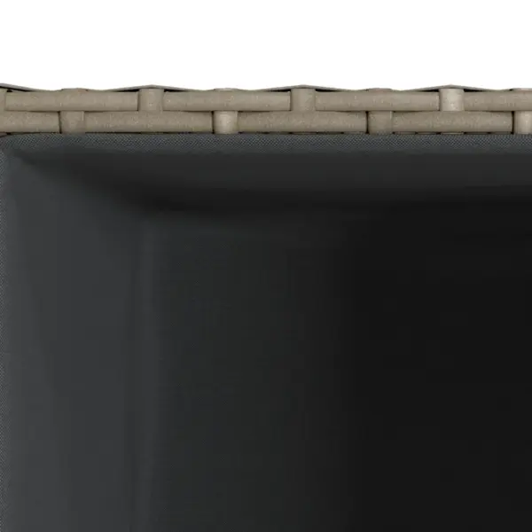 Kõrged polürotangist aia taimekastid riidest sisuga, 2 tk, hall, 40 x 40 x 80 cm – 10