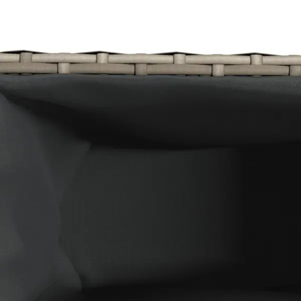 Polürotangist taimekast 2 sisepotiga, hall, 90 x 20 x 40 cm – 9