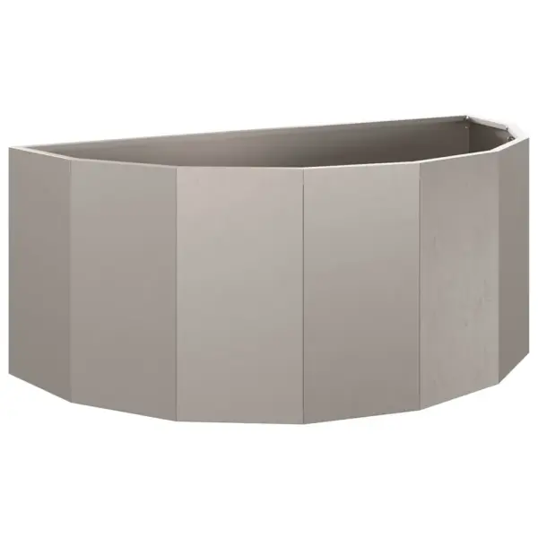 Poolringikujuline taimekast, roostevärvi teras, 90 x 45 x 35 cm – 5