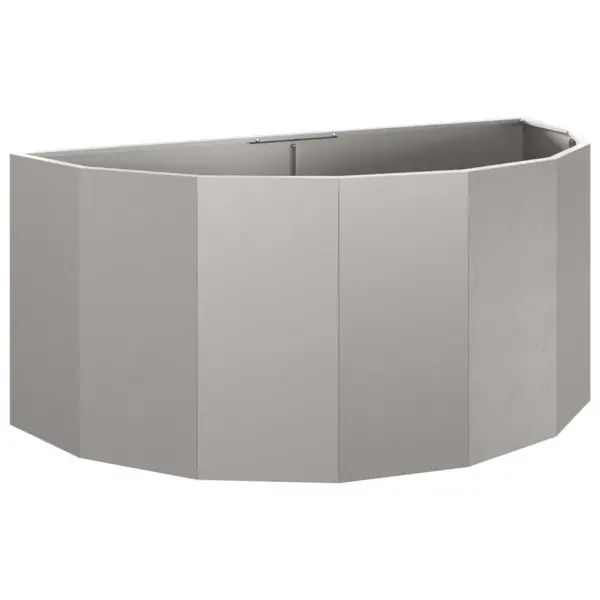 Poolringikujuline roostetooni terasest taimekast, 120 x 60 x 50 cm – 5