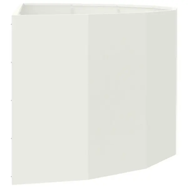 Poolkaarekujuline valge terasest taimekast, 120 x 60 x 50 cm – 6