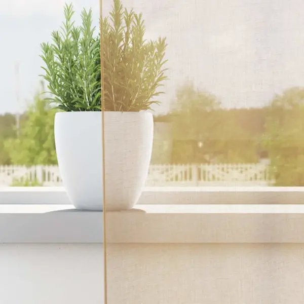 Poolläbipaistvad voile-kardinad rõngastihenditega, liivakarva, 2 tk, 140 x 260 cm – 3