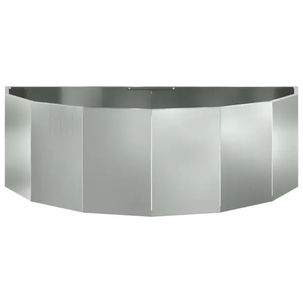 Poolringikujuline aiakast terrassile, hõbedane tsingitud teras, 120 x 60 x 35 cm – 5